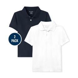 The Children’s Place  Boys Uniform Pique Polo 2-Pack - Multi Clr