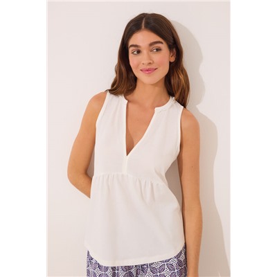 Pijama corto tirantes 100% algodón estampado gris