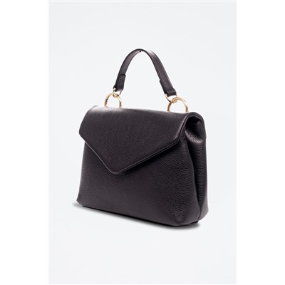 Bandolera de piel - Negro