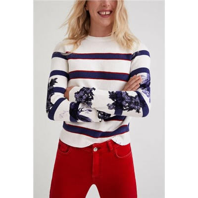 Jersey rayas y flores
