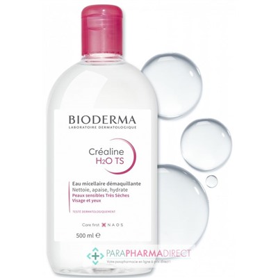 Bioderma Créaline H2O TS - Eau Micellaire Démaquillante 500 ml