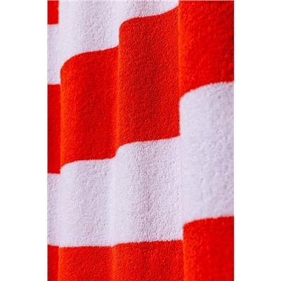 Biasse %100 Pamuk Plaj Havlusu - Beyaz/Turuncu - 70x150 cm