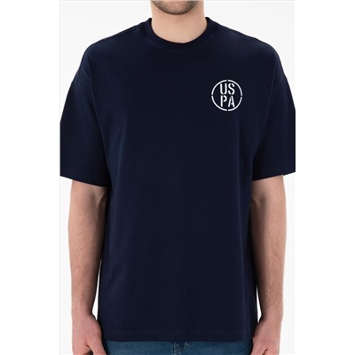Erkek Oversize Fit Bisiklet Yaka Lacivert Tişört