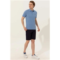 Erkek Koyu Mavi Polo Yaka Basic T-Shirt