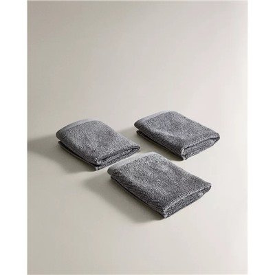 PACK OF RICE STITCH COTTON HAND TOWELS (PACK OF 3)