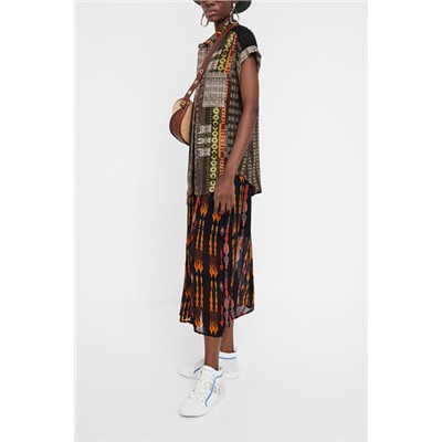 Camisa manga corta cenefa africana
