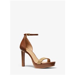 MICHAEL MICHAEL KORS Margot Embellished Leather Platform Sandal