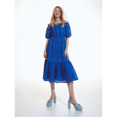 Midikleid mit Lochmuster
