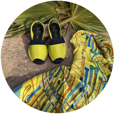 Ab.Zapatos 320-8 PC pistacho+палантин Martina HYL (100) amarillo