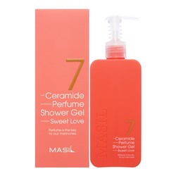061566 MASIL 7 CERAMIDE PERFUME SHOWER GEL SWEET LOVE Парфюмированный гель для душа с керамидами и ароматом ириса 300мл