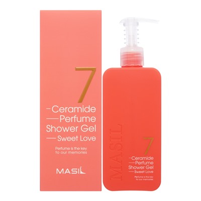 061566 MASIL 7 CERAMIDE PERFUME SHOWER GEL SWEET LOVE Парфюмированный гель для душа с керамидами и ароматом ириса 300мл