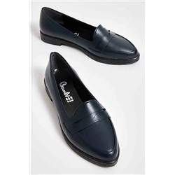 Bambi Lacivert Kadın Loafer Ayakkabı M06411700
