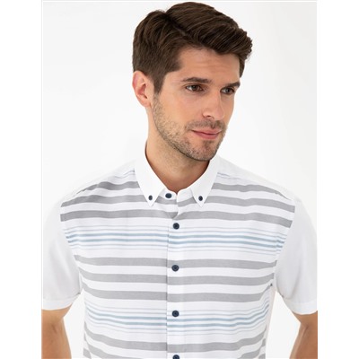 Mavi Regular Fit Kısa Kollu Gömlek