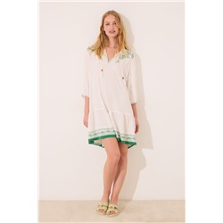 Camisola midi viscosa marfil