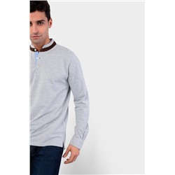 Polo Gris claro jaspeado