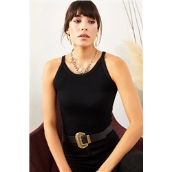 Olalook Kadın Siyah Askılı Kaşkorse Body BDY-00000015