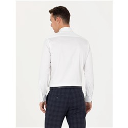 Beyaz Ex. Slim Fit Uzun Kollu Basic Gömlek