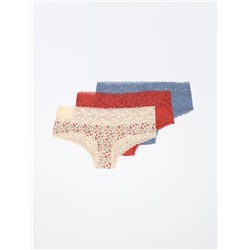 PACK OF 3 COMBINED HIPSTER BRIEFS