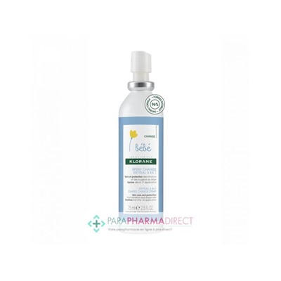 Klorane Bébé Change Spray Change Eryteal 3 en 1 75ml
