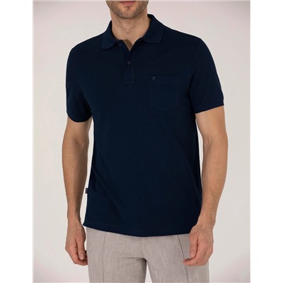 Lacivert Regular Fit Polo Yaka Basic Tişört