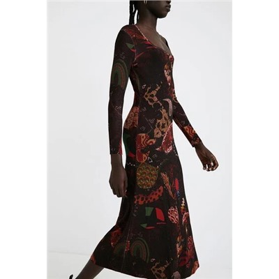Vestido largo paisley