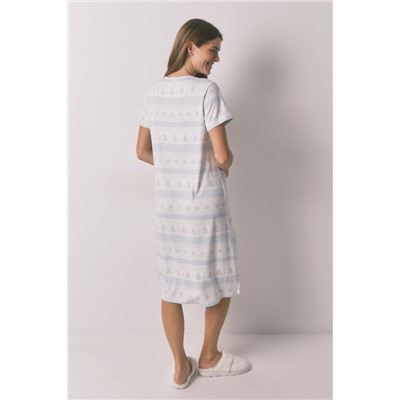 Camisón midi punto suave print cenefas