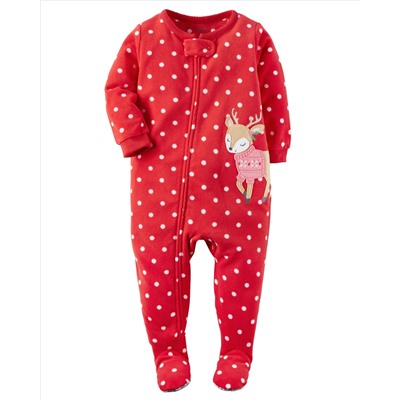 1-Piece Fleece Christmas PJs