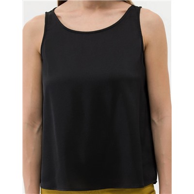 Siyah Regular Fit Kolsuz Bluz