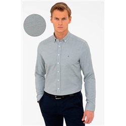 Pierre Cardin Haki Slim Fit Oxford Gömlek G021GL004.000.1294587