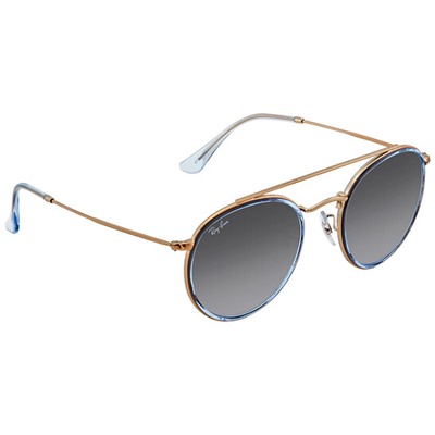 RAY-BANRound Double Bridge Grey Gradient Sunglasses RB3647N 906771 51