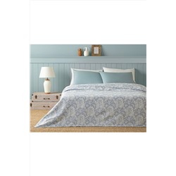 English Home Serenity Garden Baskılı Çift Kişilik Pike 200x220 Cm Açık Mavi 10040338
