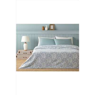 English Home Serenity Garden Baskılı Çift Kişilik Pike 200x220 Cm Açık Mavi 10040338