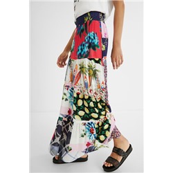 Falda midi patch