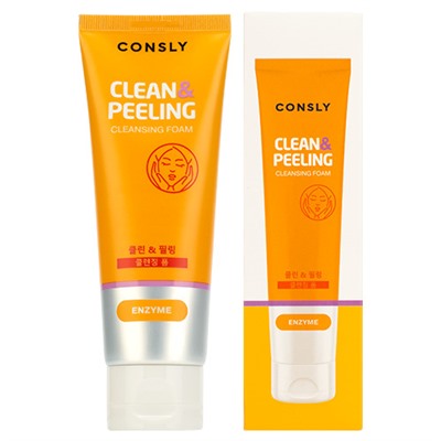 Consly Enzyme Cleansing Foam «Clean&amp;Peeling», 120ml Энзимная обновляющая пенка для умывания с папаином Clean&amp;Peeling 120мл