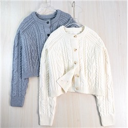 Кардиган в стиле ретро, ​​связанный косами  CO*S