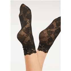 Kurze Netzsocken mit Muster
