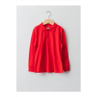 LC Waikiki, LCW Kids Polo Yaka Basic Uzun Kollu Erkek Çocuk Tişört