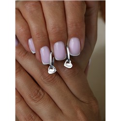 Серьги-трансформеры из родированного серебра - Сердца (3 в 1) 2-039р