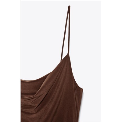 MIDI DRESS WITH GATHERING