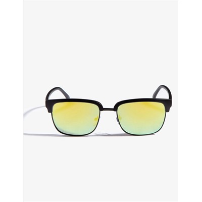 METAL RECTANGULAR TOP RIM AVIATOR SUNGLASSES