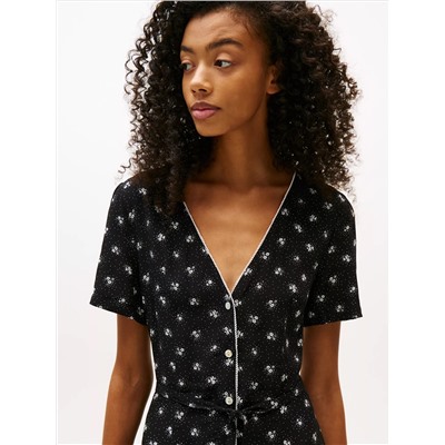 Tommy Jeans Floral Print Midi Dress