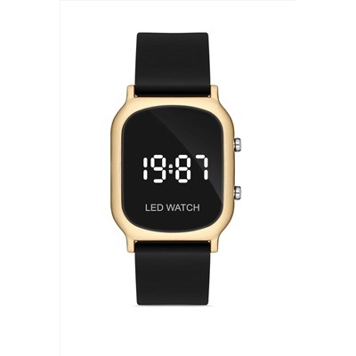 Aqua Di Polo 1987, Unisex Siyah Silikon Dijital Led Kol Saati Apwr032602