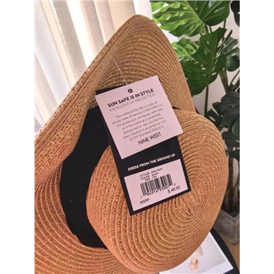 Соломенная шляпа, 99% защита от УФ лучей  Nine West   Экспорт