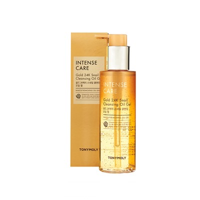 TONYMOLY INTENSE CARE Gold 24K Snail Cleansing Oil Gel Масло-гель для лица с муцином улитки и коллоидным золотом 190мл
