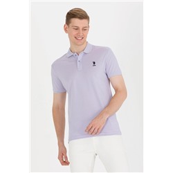 Erkek Lila Basic Polo Yaka Tişört