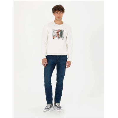 Ekru Regular Fit Sweatshirt