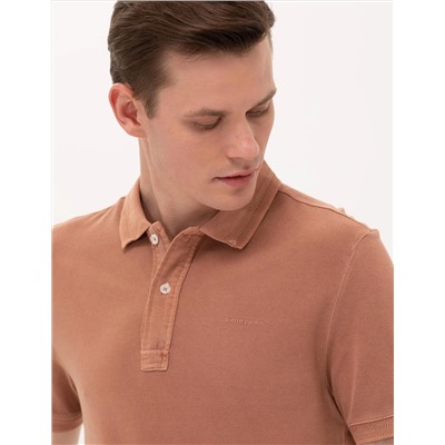 Kahverengi Slim Fit Polo Yaka Tişört