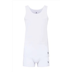 U.S. Polo Assn. Erkek Beyaz Atlet Şort Set USE80088