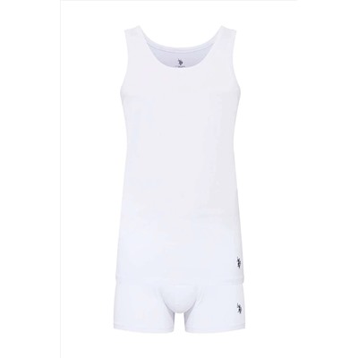 U.S. Polo Assn. Erkek Beyaz Atlet Şort Set USE80088