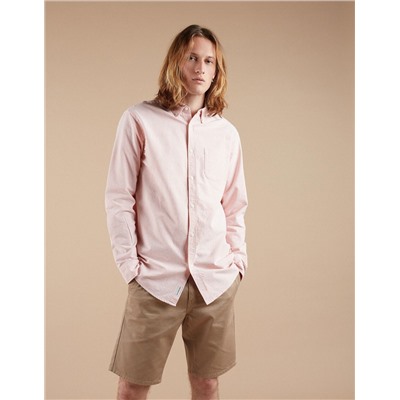 Pocket Striped Oxford Shirt, Men, Orange